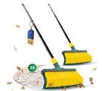 Novaliv 2 Scope Premium con manico da 30 cm, spazzola speciale a setole curve per giardino, prato artificiale, campeggio e strada