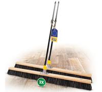 Novaliv 2X scope per polveri sottili con miscela di peli di cavallo I 100 cm con manico telescopico I Scopa per spazzare Scopa per cortile Scopa da officina Scopa per grandi spazi