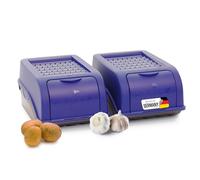 Novaliv Contenitori per verdure, in plastica, blu marino, 3,5 l, 2 x 3,5 l