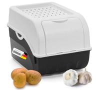 Novaliv Scatola per patate medie, 5 l, bianca, contenitore per verdure, impilabile, cestino per patate, contenitore di frutta
