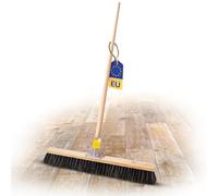 Novaliv Scopa con miscela di pelo di cavallo I 80 cm con manico in legno I scopa per polveri sottili