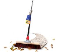 Novaliv Scopa da strada con manico esterno, 40 cm, setole Arenga-elaston, ideale come scopa per esterni, scopa da giardino con manico con setole dure, scopa da cortile, scopa industriale per esterni