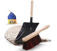 Novaliv - Set di 1 paletta per scopa e paletta in elaston, colore: Nero