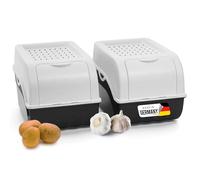 Novaliv Set di 2 contenitori per patate, 5 l, colore: Bianco