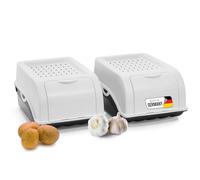 Novaliv Set di 2 contenitori per patate da 3,5 l, colore bianco, impilabili per cipolle, contenitore per verdure, contenitore per patate, contenitore per patate