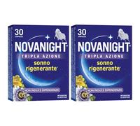 NOVANIGHT Tripla Azione con Melissa e Melatonina per Dormire, Senza Gl