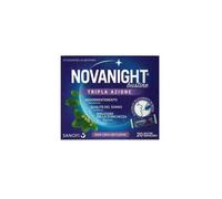 NOVANIGHT Tripla Azione, Integratore Alimentare con Melatonina per Dormire, Magnesio e Griffonia, Senza Glutine, 20 Bustine Orosolubili al Gusto Camomilla e Agrumi