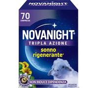 Novanight Tripla Azione Melatonina per Dormire, 70 Compresse