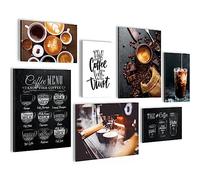 Novart Quadros - Completamente Pronto Da Appendere - Immagini - Caffè - 7 Pezzi Set Moderni - N027771a