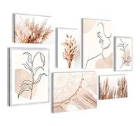 Novart Quadros - Completamente Pronto Da Appendere - Immagini - Pampasgras - 7 Pezzi Set Moderni - N022171a