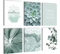 Novart Quadros Decorativos Foglie verdi - Nessuna Cornice Necessaria - Camera Da Letto Del Soggiorno - Natura - N027465a
