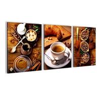 Novart Quadros Set Immagini di cucina Caffè - Appendi subito La Tua Foto - Decorazione Elegante - Cucina Sala da pranzo N034235a