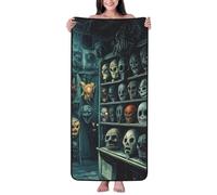 Novastar Asciugamani da bagno in cotone per bagno, maschera di Halloween Wall Z, asciugamani in microfibra per teli da bagno per il corpo, asciugamano da spiaggia ad asciugatura rapida personalizzato