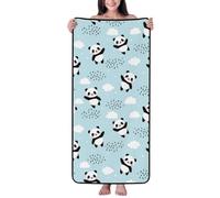 Novastar Asciugamani da bagno in cotone per il bagno, asciugamani in microfibra con simpatico panda per teli da bagno per il corpo, asciugamano da spiaggia ad asciugatura rapida, morbidi asciugamani