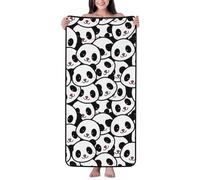 Novastar Asciugamani da bagno in cotone per il bagno, asciugamani in microfibra con viso di panda, asciugamani da bagno personalizzati ad asciugatura rapida, morbidi asciugamani da doccia per viaggi