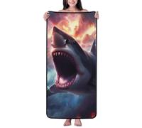 Novastar Asciugamani da bagno in cotone per il bagno, asciugamani in microfibra Drammatic Shark Attack per teli da bagno per il corpo, asciugamano da spiaggia ad asciugatura rapida personalizzato