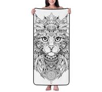 Novastar Asciugamani da bagno in cotone per il bagno, asciugamani in microfibra intricati con motivo mandala, asciugamano da bagno personalizzato, ad asciugatura rapida, morbidi asciugamani da doccia