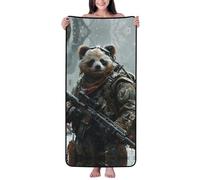 Novastar Asciugamani da bagno in cotone per il bagno, asciugamani in microfibra Surreal Panda Warrior per teli da bagno per il corpo, asciugamano da spiaggia ad asciugatura rapida, morbidi asciugamani