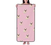 Novastar Asciugamani da bagno in cotone per il bagno - Simpatico bulldog francese Pink_A asciugamani in microfibra per teli da bagno per il corpo, asciugamano da spiaggia ad asciugatura rapida
