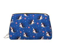 Novastar Astuccio per trucco da viaggio in pelle di PVC, portatile, con cerniera, da donna, con motivo cartone animato Happy Glasses Happy Glasses