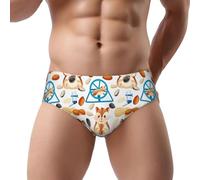 Novastar Biancheria intima da uomo - Cartoon carino criceto noci arachidi traspirante elasticizzato taglio classico biancheria intima da uomo, Nero , S