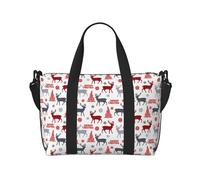 Novastar Borsa tote per computer portatile da donna, da lavoro, classica alce, cervo, albero di Natale, pernottamento, weekender, borsa da viaggio, borsa da palestra per donne uomini, oggetti