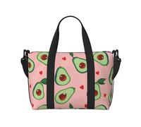 Novastar Borsa tote per computer portatile da donna, da lavoro, con foglie rosse di avocado e foglie d'amore durante la notte, borsa da viaggio, borsa da palestra per donne e uomini, borsa da viaggio