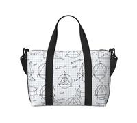Novastar Borsa tote per computer portatile, da donna, da lavoro, con formula matematica, stampa durante la notte, borsa da viaggio, borsa da palestra per donne e uomini, borsa da viaggio a tracolla