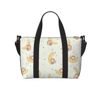 Novastar Borsa tote per computer portatile da donna, da lavoro, con graziosa scimmia e banana, borsa da viaggio, borsa da palestra per donne e uomini, borsa da viaggio a tracolla per donne e uomini