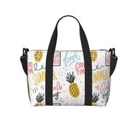 Novastar Borsa tote per computer portatile da donna, da lavoro, con grazioso ananas, per il buon giorno, la notte, il weekender, borsa da viaggio, borsa da palestra per donne e uomini, borsa da