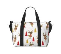 Novastar Borsa tote per computer portatile da donna, da lavoro, con grazioso cervo, alce e albero di Natale, per la notte, per viaggi, palestra, donne, uomini, oggetti personali, borse da viaggio per