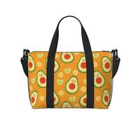 Novastar Borsa tote per computer portatile da donna, da lavoro, con grazioso fiore di avocado e arancio, borsa da viaggio, borsa da palestra per donne e uomini, borsa da viaggio a tracolla per donne e