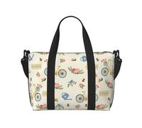 Novastar Borsa tote per computer portatile da donna, da lavoro, con motivo a bicicletta, borsa da viaggio, borsa da palestra per donne e uomini, borsa da viaggio a tracolla per donne e uomini