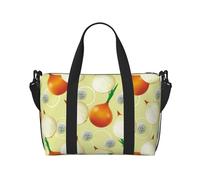 Novastar Borsa tote per computer portatile da donna, da lavoro, con motivo a cipolle e fiori, borsa da viaggio, borsa da palestra per donne e uomini, borsa da viaggio a tracolla per donne e uomini