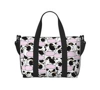 Novastar Borsa tote per computer portatile da donna, da lavoro, con simpatico animale con mucca, borsa da viaggio, borsa da palestra per donne e uomini, borsa da viaggio a tracolla per donne e uomini