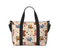 Novastar Borsa tote per computer portatile da donna, da lavoro, con simpatico cane dalmata durante la notte, borsa da viaggio, borsa da palestra per donne e uomini, borsa da viaggio a tracolla per