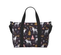 Novastar Borsa tote per computer portatile da donna, da lavoro, con simpatico cervo alce in stile cartone animato, borsa da viaggio, borsa da palestra per donne e uomini, borsa da viaggio per donne e