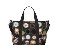 Novastar Borsa tote per computer portatile da donna, da lavoro, con tazza colorata, stampa caffè, borsa da viaggio per donne, viaggi, palestra, per donne, uomini, oggetti personali, borse da viaggio