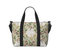 Novastar Borsa tote per computer portatile da donna, da lavoro, dipinta con testa di capra e fiore per la notte, borsa da viaggio, borsa da palestra per donne e uomini, borsa da viaggio a tracolla per