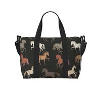 Novastar Borsa tote per computer portatile da donna, da lavoro, disegnata a mano, moderna, alla moda, con cavallo, borsa da viaggio per donne, viaggi, palestra, per donne e uomini, oggetti personali
