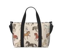 Novastar Borsa tote per computer portatile da donna, da lavoro, disegnata a mano, moderna, alla moda, con cavallo, borsa da viaggio, borsa da palestra per donne e uomini, borsa da viaggio a tracolla