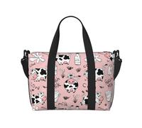 Novastar Borsa tote per computer portatile da donna, da lavoro, divertente, carina, con mucca da latte, borsa da viaggio per donne, uomini, borsa da palestra per donne e uomini, borsa da viaggio a