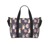 Novastar Borsa tote per computer portatile da donna, da lavoro, elegante e carino, con cane Corgi, divertente borsa da viaggio, borsa da palestra per donne e uomini, borsa da viaggio a tracolla per