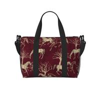Novastar Borsa tote per computer portatile da donna, da lavoro, vintage, con cavallo morto albero morto durante la notte, borsa da viaggio, borsa da palestra per donne e uomini, borsa da viaggio a