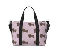 Novastar Borsa tote per computer portatile da donna, lavoro, divertente, bassotto, cucciolo, amore, pernottamento, weekender, borsa da viaggio, borsa da palestra per donne e uomini, oggetti personali