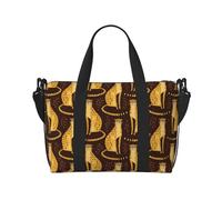 Novastar Borsa tote per computer portatile da donna, lavoro, divertente leopardo durante la notte, borsa da viaggio, borsa da palestra per donne e uomini, borsa da viaggio a tracolla per donne e