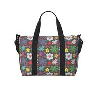 Novastar Borsa tote per computer portatile da donna, lavoro, margherite d'amore, fiori durante la notte, borsa da viaggio, borsa da palestra per donne e uomini, borsa da viaggio a tracolla per donne e