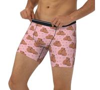 Novastar Boxer da uomo a lunghezza estesa, con fascia elastica e cuoricino, Nero, S