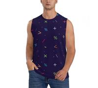 Novastar Camicie senza maniche da uomo, canotte grafiche con simboli matematici, canotte da uomo, per corsa, allenamento, palestra, canotte da uomo, Nero, XXL