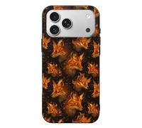 Novastar Compatibile con iPhone 17 Pro Max Custodia sottile sottile da 6,9 '' - TPU Cool Fox Fire Print Pattern Cover compatibile con iPhone 17 Pro Max Custodia protettiva robusta, antigraffio